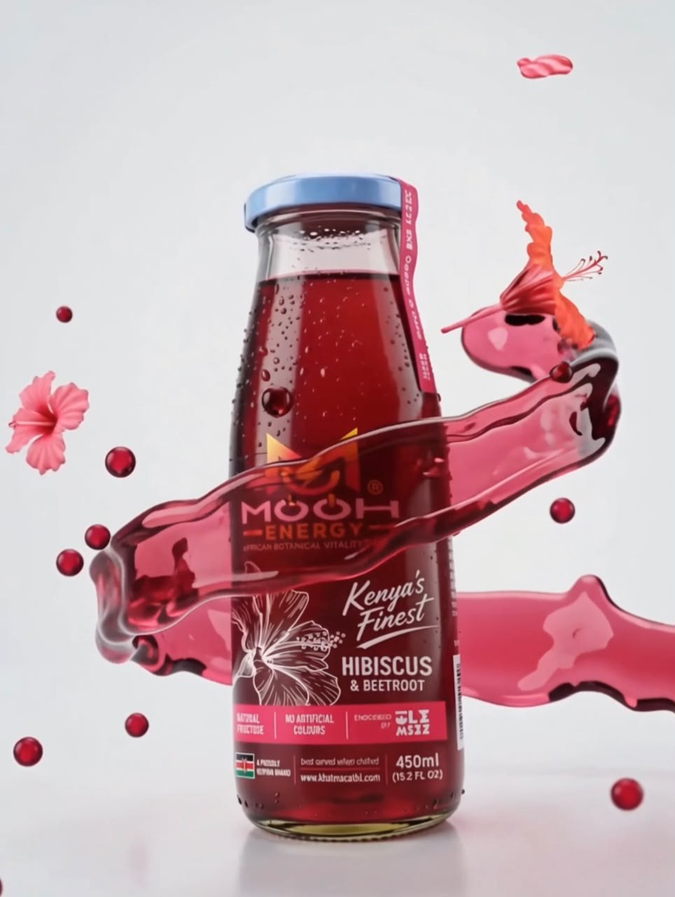 MOOH Hibiscus & Beetroot 450ml bottle